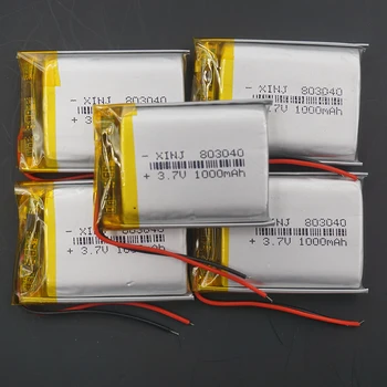 XINJ 3.7 V, 1000 mAh litij-polimer baterija Li ion celice 803040 Za GPS E-knjige Vožnje, snemalnik, Kamera, bluetooth slušalke zvočnik
