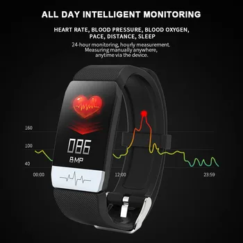 Q1S Fitnes Tracker EKG+PPG Nepremočljiva Pametna Zapestnica Srčnega utripa Klic Opomnik Pametno Gledati Šport za iOS Android