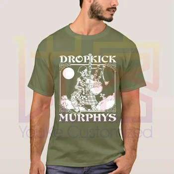Najnovejši 2020 Poletje Dropkick Murphys Logotip Okostje Piper Ameriški Keltski Punk Band Bombaž Športna Majica s kratkimi rokavi Velikosti S-4XL