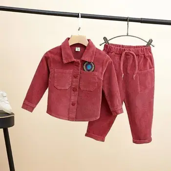 Otroška Oblačila Določa Fantje in Dekleta Obleke Obleke Otroci 2020 Novo Velvet Tri-kos Obleko Baby Fantje Hooded Suknjič Oblačila
