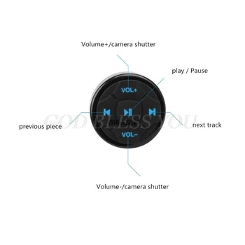 Univerzalni Avto Volan Brezžična tehnologija Bluetooth Daljinski upravljalnik Media Gumb za Mobilni Telefon Krmilnik Komplet Padec Ladijskega prometa
