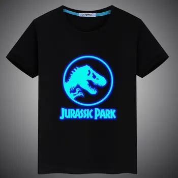 Nov Poletni Svetlobna Jurassic Obdobju Park Natisne Priložnostne Otroci, Dekleta, Fantje Bombaž Majica Vrhovi Tees Moški Ženske Družino T-shirt