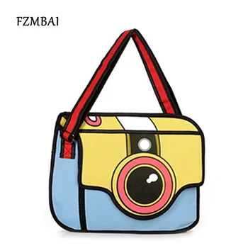 FZMBAI Modno osebnost 3d stereo kamera torba modi priložnostne ženski torbici dan sklopka torba