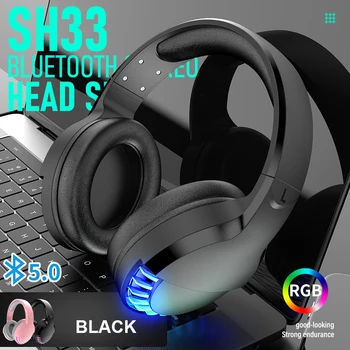 Brezžično/Žično RGB izhod za Slušalke Stereo Bas Gaming Slušalke Dual-Mode Bluetooth Zložljive Slušalke Stereo Hrupa Preklic Slušalke