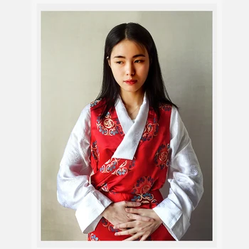 Tibera Obleko brez Rokavov Dva kosa Haljo Ropa Kitajska Tradicionalna Mujer Kitajski Etnični Slog Tibera Kostum