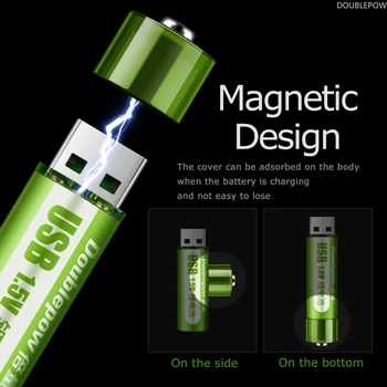 1.5 V AA, USB Polnilne Baterije 1800mWh AA Polnilne Li-ion Baterija za Daljinski Nadzor Miške, Majhen Ventilator Električne Igrače Baterije
