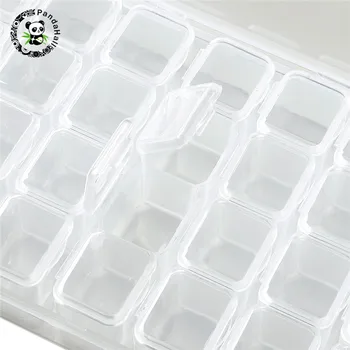 Pandahall 1 pc PVC Plastike Nail Art Škatla za Orodje Multi-funkcijo Nohtov Škatla za Shranjevanje za Nakit, Orodja Primeru Jasno, 17.5x11cm