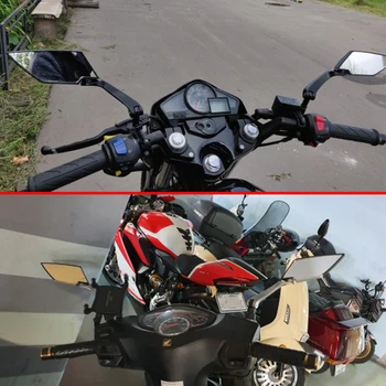 Motorno kolo Zadaj Ogledalo, 8 mm, 10 mm Motocikla Spremembe Hrbtni Strani Zrcalni Za Moto Guzzi STELVIO V7/V9 Klasičnih Racer Kamen Posebne