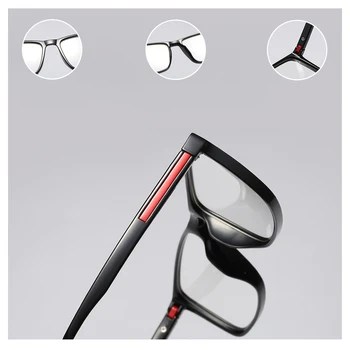 Peekaboo TR90 očala optični okvir moških jasno objektiv 2019 črni kvadrat oči očala okvirji za moške blagovne znamke moški darilo