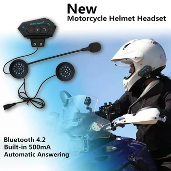 BT12 Motoristična Čelada Slušalke Bluetooth Interkom prostoročni Mikrofon Slušalke motorno kolo, Električni Dodatki