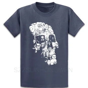 Groza Lobanje T Shirt Fitnes Slim Pomlad Jesen Nova Moda v Velikosti S-5XL Edinstveno Oblikovalec Bombaž Majica