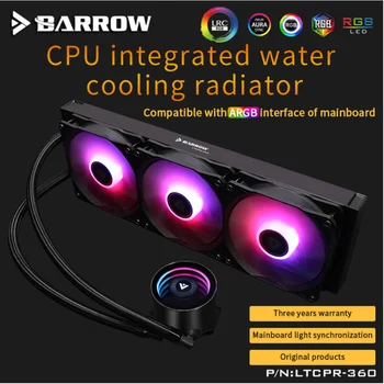 Barrow LTCPR-240/360 Vode, Hladilnik PROCESORJA all-in-one 240 mm/360 mm z 120mm Pro RGB PWM Navijači Intel 115x/X99/X299 , AMD Celotno Platformo