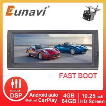 Eunavi 10.25 palčni Avto Radio, GPS Multimedia Player Za BMW E53 E39 X5 Jedro Octa Autoradio Stereo DSP HD Zaslon, WIFI Android 10