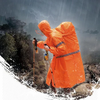 Unisex Reflektivni Prostem Nahrbtnik dežni Plašč Dež Kritje Enega kosa Dež Poncho Cape Jakna Za Kolesarjenje, Pohodništvo, Kampiranje