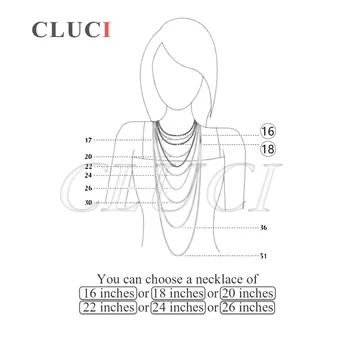 CLUCI 3pcs lepa dekleta 925 sterling srebrni val obliko ogrlica verige z okroglo Zaponko 16 ali 18 cm za ženske, nakit SN015SB-1