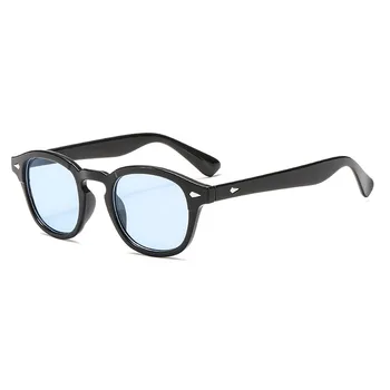 Sončna Očala Človek Jasno Objektiv Letnik Johnny Depp sončna Očala Moških Očala blagovne Znamke Oblikovalec Ovalne Odtenek Retro Odtenki Gafas de sol UV400