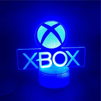 XBOX Igra Doma, Igre Najboljše darilo za Fanta LED Nočna Lučka USB Neposredno Dobavo Risanka App Nadzor Otrok Rojstni dan Darila 3d Lučka