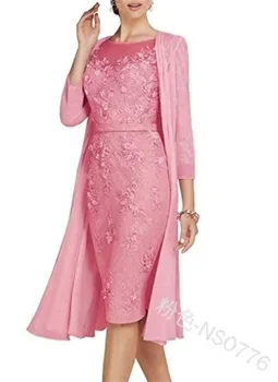 WEPBEL Čipke Priložnostne Obleko + Jopico Ženske Obleke Set 2 Kos Moda Barva Sashes Cvetlični Ženske Ženske Dolge Obleke