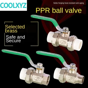 PPR živo baker krogelni ventil dvojno glavo notranji in zunanji žice ventil za preklop glavni ventil cevni fitingi