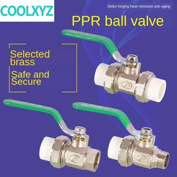 PPR živo baker krogelni ventil dvojno glavo notranji in zunanji žice ventil za preklop glavni ventil cevni fitingi