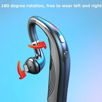 Brezžična tehnologija Bluetooth 5.0 Slušalke Dolgo Pripravljenosti z Mikrofonom za Prostoročno Šport bluetooth Slušalke Vodotesne Slušalke Ear Kavelj Za Telefon