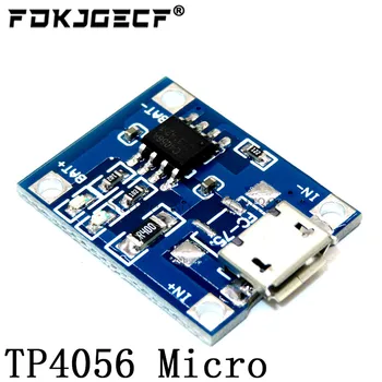 100 kozarcev Micro USB 5V 1A 18650 TP4056 Litijeva Baterija, Polnilnik Modul za Polnjenje plošče Z Zaščito Dual Funkcije 1A Li-ion