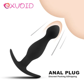EXVOID Spolnih Igrač za Moške, Ženske Butt Plug za Začetnike Analni Čep Vagine, Anusa Dilator G-spot Massager Analne Kroglice Silikonski Vibrator