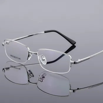 Celotno Platišča Titanove zlitine debela Očala Okvir za Moške Očala IP Galvanizacijo Zlitine Pol Platišča Kratkovidnost očala Okvirji za moške