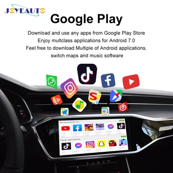 JoyeAuto Brezžični Carplay Polje USB Tip-C Android, iOS Sistem 4+32 G Multmedia Video za Univerzalni Avto