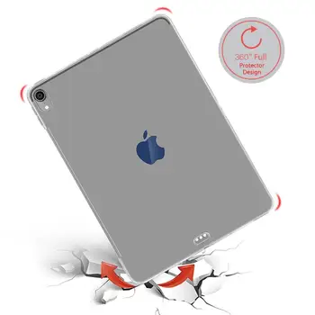 Redlai Ohišje za iPad 10.2 2019 (7. Gen) Ultra-Tanko Mehko TPU Silikon Pregleden Nazaj Kritje Za iphone Pro 11 & Za 12,9 2018 Primeru