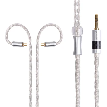 FDBRO 16 Jedra posrebreni kabli z 2,5 mm/3.5 mm/4.4 mm Ogljikovih Vlaken Plug 2PIN A2DC IE80 IM MMCX Kabel, Slušalke Kabel