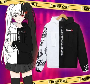 Dangan Ronpa Monokuma Plašč hooded Suknjič anime hoodie majica mens jopiči in coats Cosplay Kostum unisex oblačila
