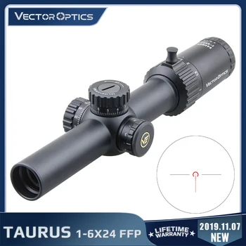 Vector Optics Taurus 1-6x24 FFP Lov Riflescope Taktično Optični Obsegu 1/5 Mil 6 Stopenj Rdečo BDC Za CQB AR .223 .308win Dawn