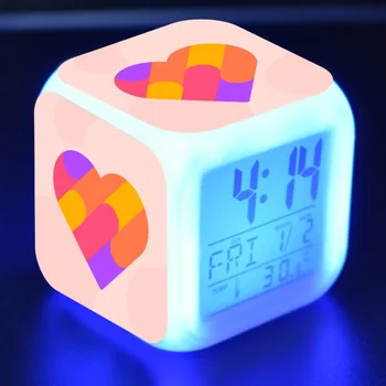 Utripajoča LED Budilka Pisane Dotik Svetlobe Video Likee Model Namizje Watch Igrače