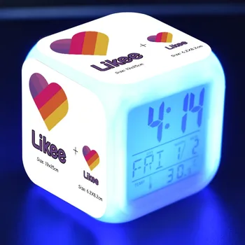 Utripajoča LED Budilka Pisane Dotik Svetlobe Video Likee Model Namizje Watch Igrače