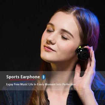 PLUFY Brezžična tehnologija Bluetooth Šport Slušalke Radio Mp3 Predvajalnik Neckband Stereo Slušalke Podpira Pomnilniške Kartice