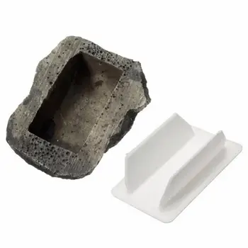 Kamen Škatla za Shranjevanje Varno Skriti-v-Rezervni-Ključ Ponaredek Rock Izgleda Počuti kot Pravi Kamen Varen za na Prostem Vrt, Dvorišče Geocaching #AW